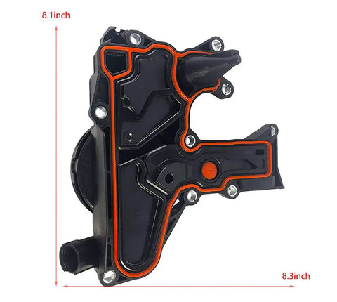 Upgrade Your Ride With This PCV Valve Engine Crankcase Vent Oil Separator Breather Hose Kit For Audi A3 A4 A5 Q5 TT And VW Beetle CC Jetta Passat Tiguan Replacement 06H103495AB 06H103495AH 06H103495B showing black and orange part