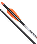 Pack Of Six 20 Inch Carbon Crossbow Arrows 400 Grains 0.004 Inch Straightness With Alpha Nock HP 3.5 Inch Bohning X Vanes