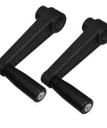 ifundom Nylon Rotating Crank Handle Set, two ergonomic black swivel handwheels with textured grips for milling machine and lathe.