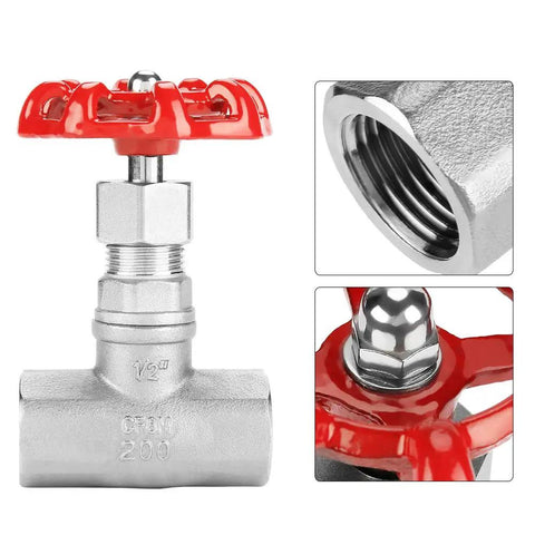 Beefy 1/2 Inch DN15 Stainless Steel Gate Valve Shut Off Valve For Water Oil Gas With Female Threaded Connection 304