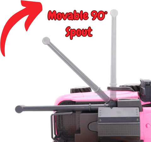 One To Thirty Two Scale Friction Powered Pink Combine Harvester Farm Toy with movable 90° spout detail
