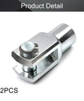Air Cylinder Rod Clevis End Y Connector 62mm Length M12x1.25 Female Thread Two Pack Iron Silver Clevis Joint For Pneumatic Systems 40mm Bore 12mm Inner Distance Easy Install Heavy Duty Build, 2PCS