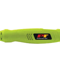 Ultra Compact Cordless Heat Gun Rechargeable 600 Degrees Fahrenheit Max Heat In Seconds So Quick For Vinyl Wrap Shrink Tubing Wire Connectors Crafts And Phone Repair Lightweight At Just Four Point Eight Ounces Your Go To Small Heat Tool, shown from side in green