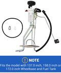 Fuel Tank Sending Unit For F250 F350 Super Duty 1999 Through 2003 7.3L V8 Diesel Direct Fit Replacement with accessories shown