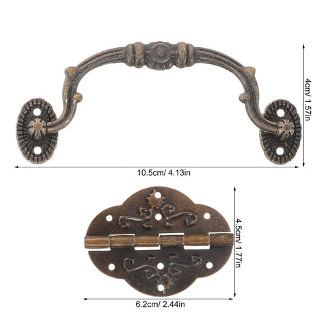 Durable Jewelry Box Hinges And Latches Kit For DIY Restoration Of Wooden Keepsake Boxes, Cabinet And Furniture Hardware