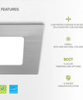 6 Pack 3 Inch Square LED Recessed Lights Canless Ultra Thin Dimmable Ceiling Fixture With J Box UL Energy Star features