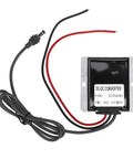 No Stress Step Up DC Boost Converter Cable delivering dead serious 57V 4.5A amp output with black and red wires.