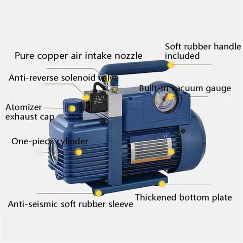 V120SV Vacuum Pump With R410 Filtration For 1 Liter Capacity And Variable Frequency Control For Pro Grade DIY Friendly Air Conditioner And HVAC System Vacuuming And Leak Prevention