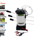 Game Changing 12V DC Oil Extractor Pump With 6 Liter Tank for automobiles, motorcycles, lawn mowers, and ATVs.