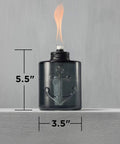 Blue Glass Tabletop Patio Torch Lights Set Of 3 Refillable Garden Lanterns For Outdoor Ambiance On Patio Backyard Deck