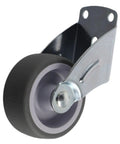 Adjustable Cabinet Door Bottom Support Wheel Anti Sag Fixing Bracket Heavy Duty Steel Build grey rubber wheel detail view