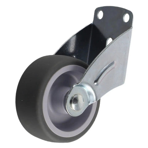 Adjustable Cabinet Door Bottom Support Wheel Anti Sag Fixing Bracket Heavy Duty Steel Build close-up of rubber wheel and bracket