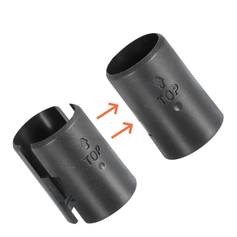Locking Wire Shelf Clips Set 28 Pieces 14 Pairs Fits 1 Inch Posts 25mm Plastic Shelving Sleeves shown with top markings