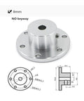 Flange Shaft Coupling For RC Models And Mecanum Omnidirectional Wheels 8mm No Keyway Aluminum Connector with Technical Diagram