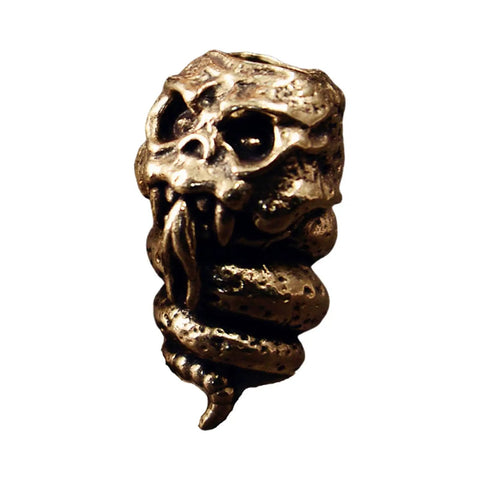 Stylish Vintage Copper Keychain Charm With Antique Finish Distressed Brass Rings And 8Mm Hole For Bags Outdoor Gear Retro Pendant Accessories, detailed skull design.