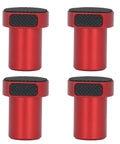 4 Pack 20Mm Bench Dogs With Non Slip Pad Aluminum Alloy Table Stop for Woodworking Benches Holes, Red and Black Design