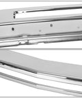 ECOTRIC chrome steel front bumper impact face bar for 2007–2013 Chevy Silverado; front view