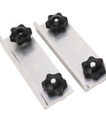 Two Piece T Track Stop Kit For Aluminum T Track Stop Blocks CNC Machining Clamps Low Profile Silver Anodized Locks Secure Workpiece Holders