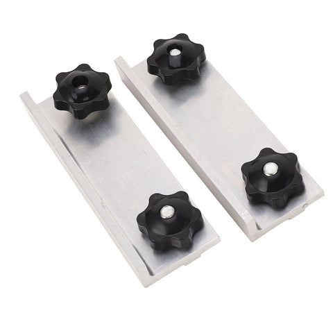 Two Piece T Track Stop Kit For Aluminum T Track Stop Blocks CNC Machining Clamps Low Profile Silver Anodized Locks Secure Workpiece Holders