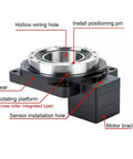 Pro Grade Hollow Motorized Rotary Turntable With Smooth Planetary Gear System features hollow wiring hole and sensor installation.