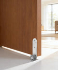 Premium 6 Pack Silver Sliding Door Roller Casters With Reinforced Steel Core And TPE Wheels Includes Anti Sagging Floor Guide For Barn Doors That Glide Damn Smooth Every Time, showcasing TPE wheel and metal guide.