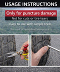 80 Piece Rubber Tire Repair Kit With Screw In Plugs For Quick DIY Tire Puncture Repair On Cars And Motorcycles, usage instructions