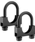 Heavy Duty 1.25 Inch Exhaust Clamps U Bolt Saddle Type Stainless Steel With Anti Corrosion Black Finish 2 Pack Muffler Clamps