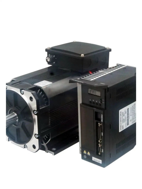 High Performance Servo Motor Set For CNC Spindle 1.5KW To 11KW, black encoder drive and motor for CNC machining