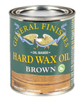 Straight Up Premium Brown Hard Wax Oil For Interior Wood Tabletops And Cabinetry Delivers Bulletproof Protection And Smoother Than Silk Results With Urethane Formula In One Pint, in a green and gold tin.