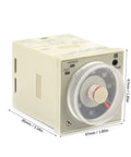 Eight Pin Time Relay For Industrial Automation With 1.2S To 300H Delay, Plug And Play Knob Adjustable Control, 100 240VAC And 100 125VDC