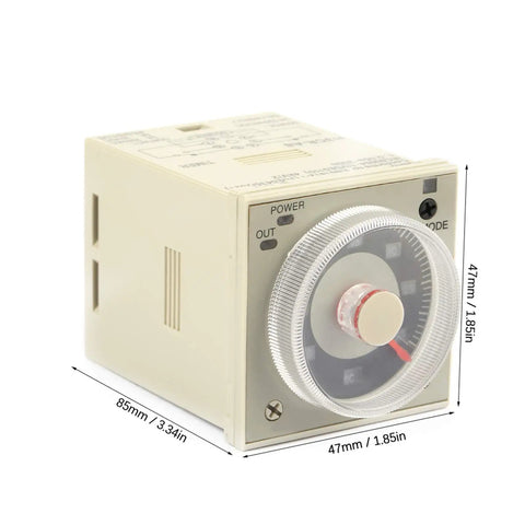 Eight Pin Time Relay For Industrial Automation With 1.2S To 300H Delay, Plug And Play Knob Adjustable Control, 100 240VAC And 100 125VDC