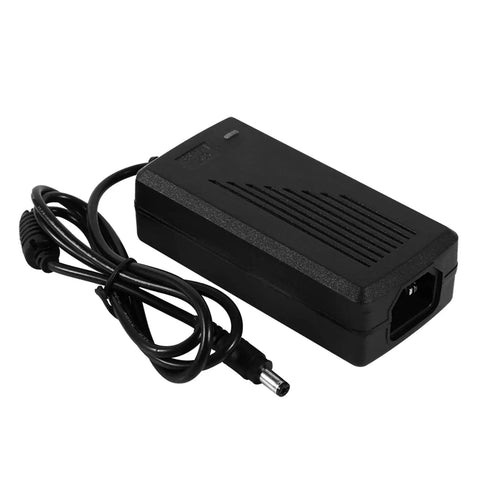 Go-To AC To DC Power Adapter 100V-240V To 12V 5A 60W Converter With 5.5x2.5mm Plug For LED Lights LCD Monitors And Industrial Automation Gear For All Your Gear Needs, black plastic adapter with cable and barrel plug