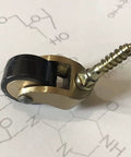 Antique Style Brass Caster Wheels 25mm, Heavy Duty 360 Degree Swivel Casters With Vintage Rubber, Easy Screw In Install, 4 Pcs, 150kg Load Capacity Durable Construction For Long Lasting Use.