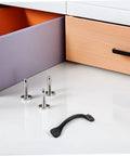 12 Piece Iron Cabinet Door Handles Retro Metal Drawer Pulls for Dressers and Farmhouse Cupboards displayed with screws