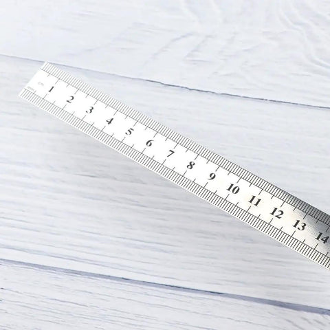 15 Cm Straight Ruler For Drafting And Math Class Double Sided Metal Tool Pro Grade Precision Measuring Ruler For School And Office