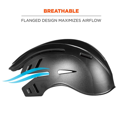 Breathable HDPE shell of Safety Bump Cap Baseball Hat Style With Removable HDPE Shell And Foam Padding For Comfortable Head Protection Short Brim Skullerz 8950 With Reflective Piping And Breathable Side Vents For Work Ready Everyday Protection