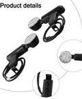 Brilliant Yellow LED Turn Signal Lights For 48V And 60V E Bikes Super Bright Daytime Running Warning Lamps For Serious Safety On Busy Streets, black pair with wires