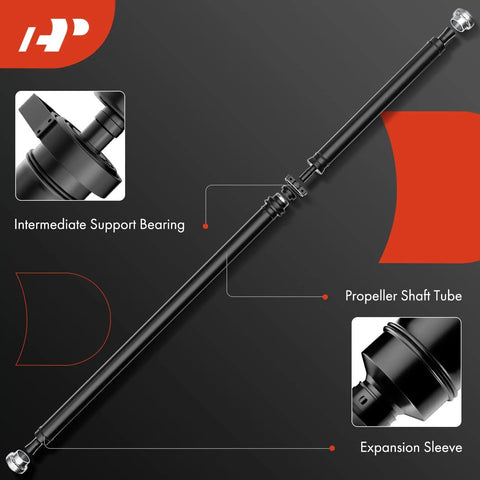 Beefed Up Rear Driveshaft Assembly for Ford Explorer 2011 2018 and Police Interceptor Sedan 2013 2018 with Automatic Transmission, Easy Bolt In Prop Shaft Upgrade for AWD and 4WD, steel propeller shaft tube