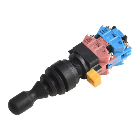 4 Position Joystick Switch With 4NO Momentary Monolever For HKL FW24 Industrial Control Panel 22mm Cutout, blue and pink
