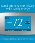 Smart Thermostat With Touchscreen Color Display Programmable Wi Fi Mobile App Control Easy DIY Installation Privacy Protected