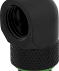Hydro X 90-degree rotary adapter, black, PC water-cooling fitting