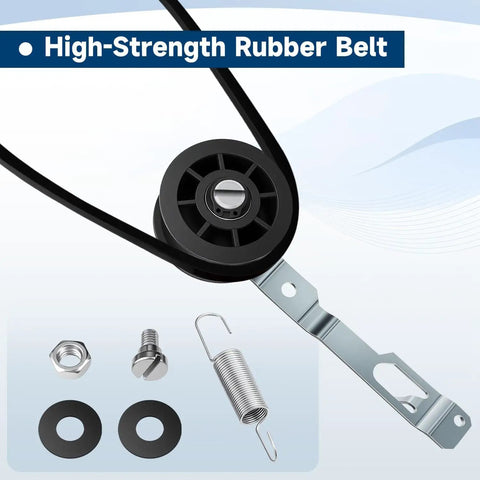 Washer Idler Pulley Kit With Lever And 27 Inch Belt Tensioner For Alliance Laundry Systems Speed Queen Huebsch Primus Unimac Ipso Cissell Econo Washers Replace 959P3 38174 38225p UNMC959P3 202032, with belt, pulley, lever and hardware
