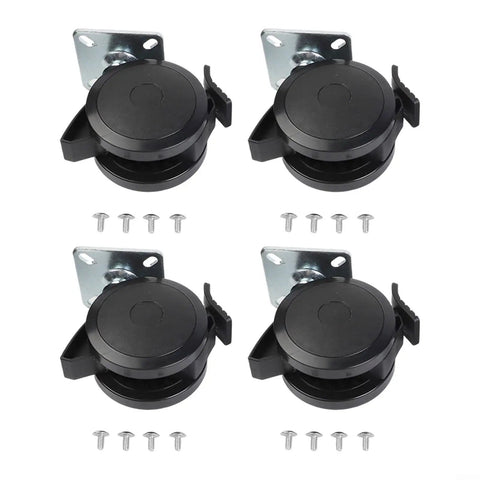 Heavy Duty 4 Pack Locking Casters For Weber Spirit 200 And 300 Gas Grills Model 69827 with Sure Grip Brake swivel base and screws.