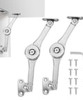 2 Pack Heavy Duty Lid Support Hinges With 110 Degree Free Stop, Tension Adjustable, Supports Up To 50 Lbs, zinc alloy