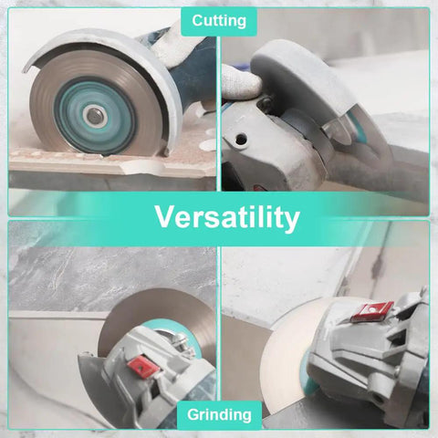 Diamond Blade for Angle Grinder 4.5 Inch 115mm Tile Cutting Disc and Tile Grinder Blade Double Sided for Porcelain Ceramic Marble Granite Delivers Clean Cuts Minimal Chipping Five Eighths By Eleven Thread used in cutting and grinding applications.
