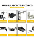 Pro Grade Telehandler Forklift With Precision Telescopic Boom And All Terrain Capability Built Tough, various attachments for versatile use.