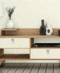 Modern furniture display featuring 24 Piece Snazzy Crystal Cabinet Knobs And Wardrobe Drawer Pull Handles For Furniture Refresh With Glossy Transparent Finish.