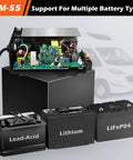 Bad Boy 55 Amp Rv Power Converter With Sweet Three Stage Battery Charging For Your Rig And Truck 110 Volt Ac To 12 Volt Dc showing inside view and battery support.