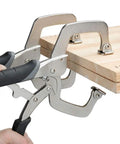Adjustable Metal Face Clamp For Woodworking And Welding Projects, 11 Inch Jaw With 3 Inch Reach, Grips Materials Up To Two And Three Quarters Inches Thick, Thumb Screw Adjustments, Swivel Pads Protect Surfaces, Ideal For Repairs