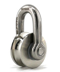 Long Bar Clasp U Shaped Pulley Large Size Stainless Steel Track Rotating Wheel Bearing For Small Crane, 304 stainless steel rope pulley